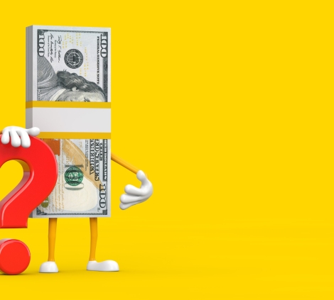 stack-one-hundred-dollar-bills-person-character-mascot-with-red-question-mark-sign-yellow-background-3d-rendering
