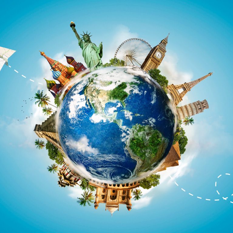 travel-concept-with-landmarks